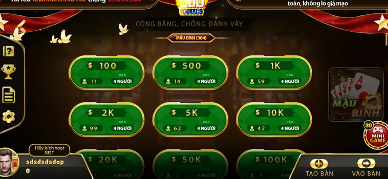 Mậu Binh Tại HitClub Trải Nghiệm Đỉnh Cao Với Hệ Thống Cược Siêu Hấp Dẫn Dành Cho Game Thủ