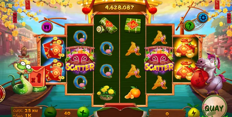 Giao DIện Nổ Hũ Sắc Xuân Chợ Tết Tại HitClub