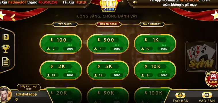 Sâm Lốc Tại HitClub Sân Chơi Bài Lá Đẳng Cấp Với Tỷ Lệ Trả Thưởng Cực Cao