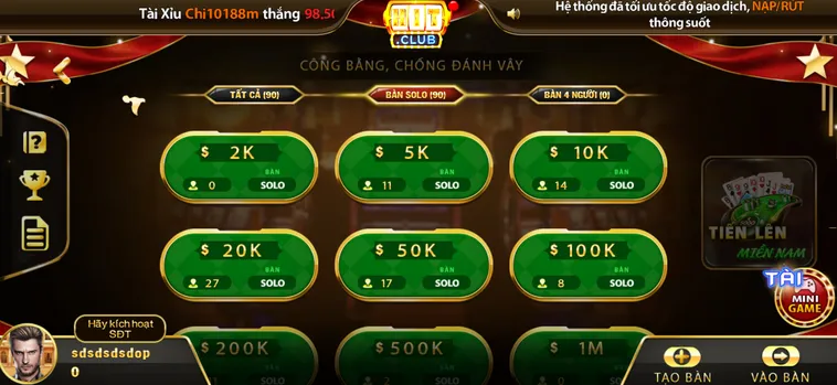 Chinh Phục Bàn Đấu Tiến Lên Miền Nam Tại HitClub Với Giải Thưởng Khủng